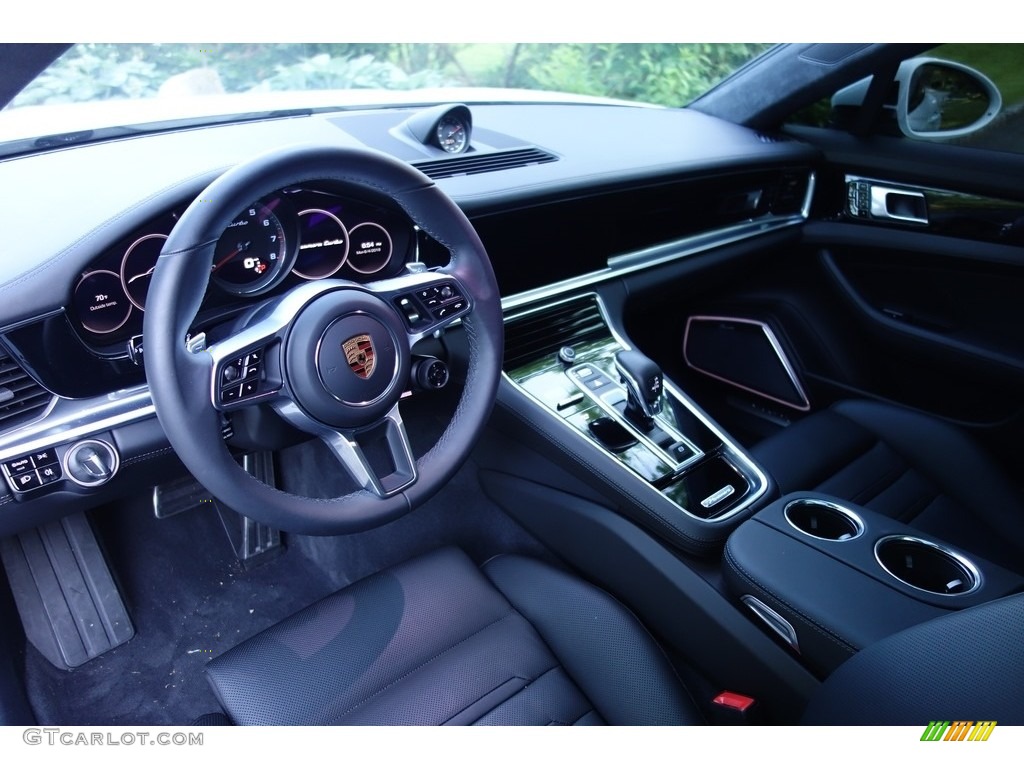 2018 Porsche Panamera Turbo Black Dashboard Photo #127608303