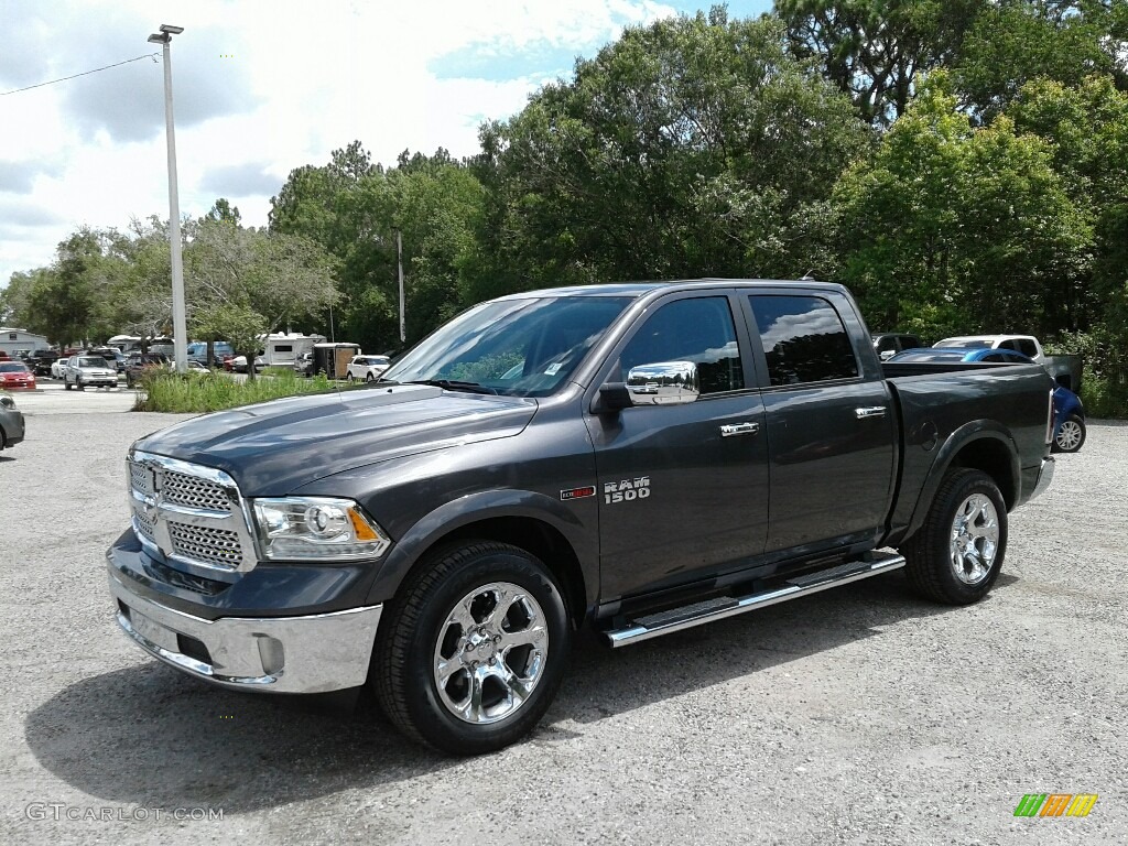 2018 1500 Laramie Crew Cab 4x4 - Granite Crystal Metallic / Black photo #1