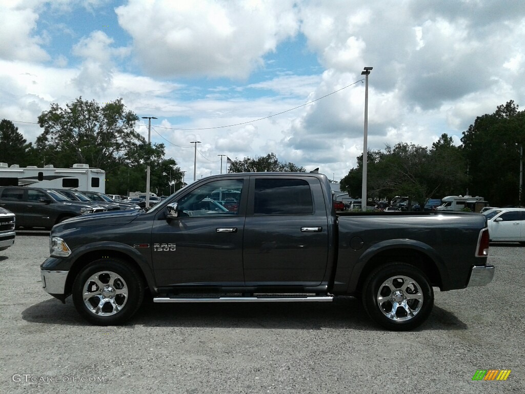 2018 1500 Laramie Crew Cab 4x4 - Granite Crystal Metallic / Black photo #2