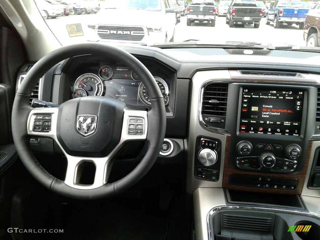 2018 Ram 1500 Laramie Crew Cab 4x4 Black Dashboard Photo #127611147