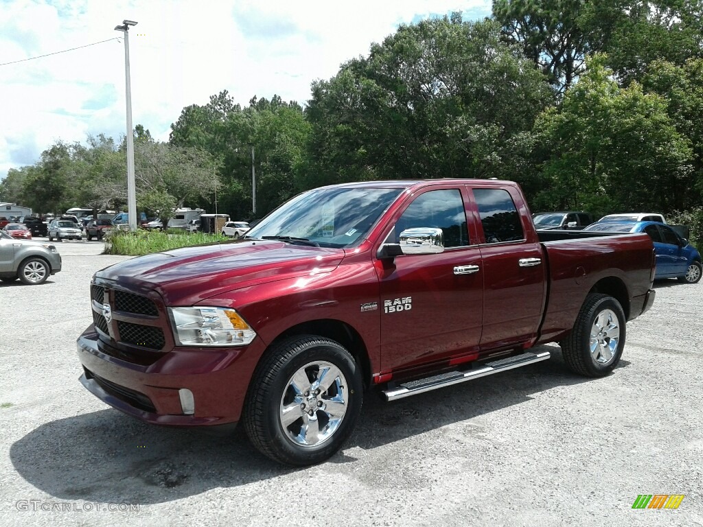 2018 1500 Express Quad Cab 4x4 - Delmonico Red Pearl / Black/Diesel Gray photo #1