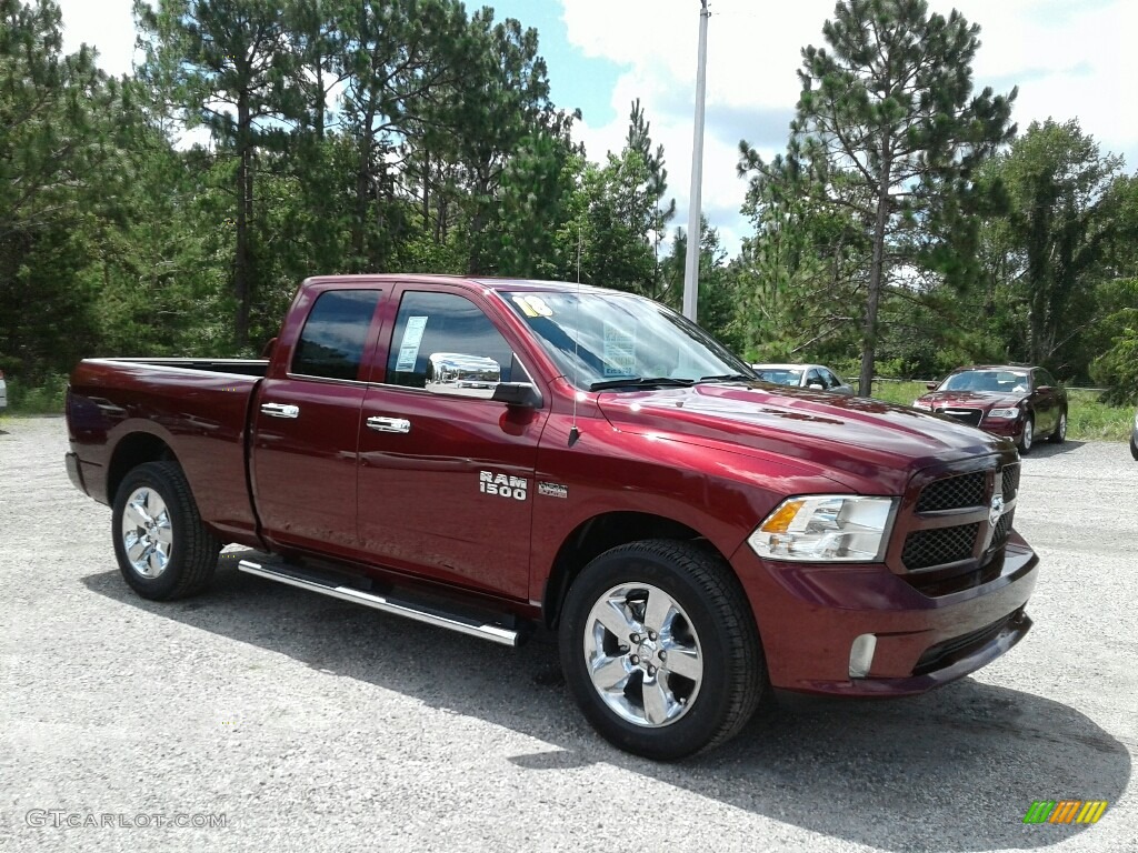 2018 1500 Express Quad Cab 4x4 - Delmonico Red Pearl / Black/Diesel Gray photo #7