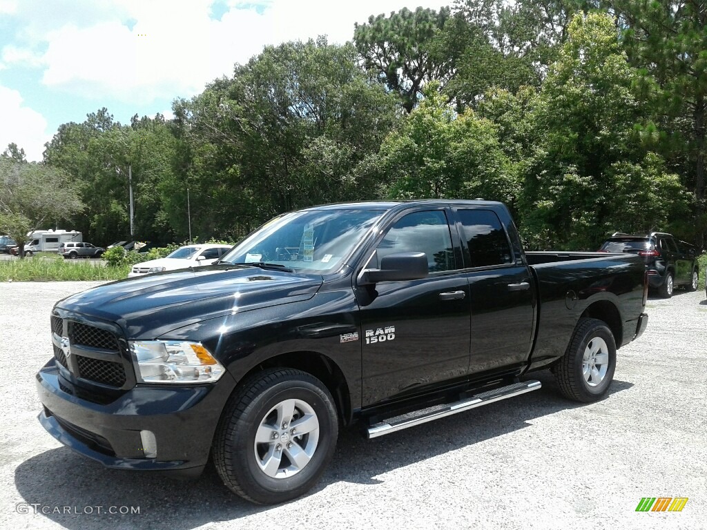 2018 1500 Express Quad Cab - Brilliant Black Crystal Pearl / Black/Diesel Gray photo #1
