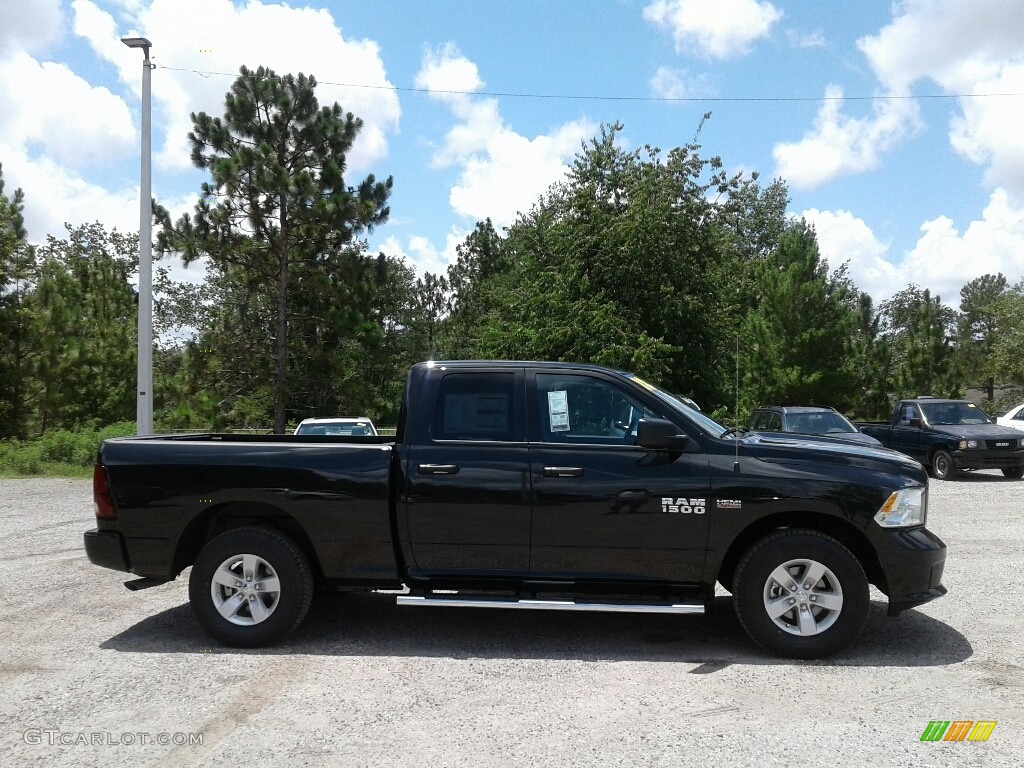2018 1500 Express Quad Cab - Brilliant Black Crystal Pearl / Black/Diesel Gray photo #6