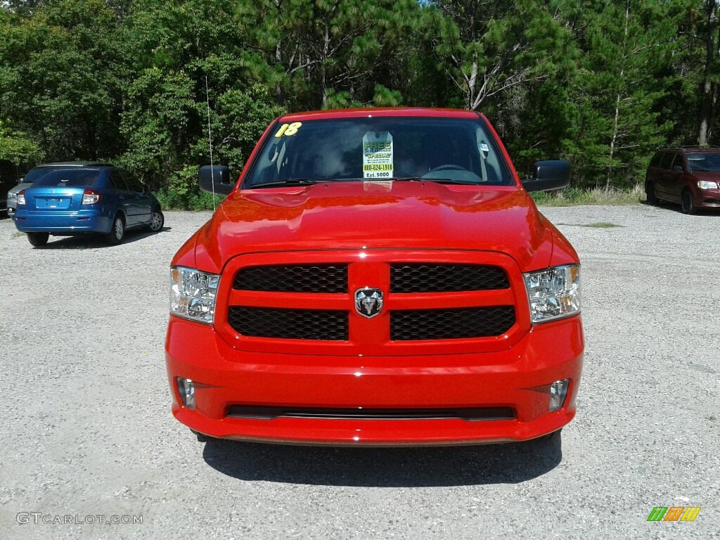 2018 1500 Express Quad Cab - Flame Red / Black/Diesel Gray photo #8