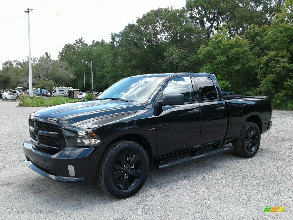 2018 1500 Express Quad Cab - Brilliant Black Crystal Pearl / Black/Diesel Gray photo #1