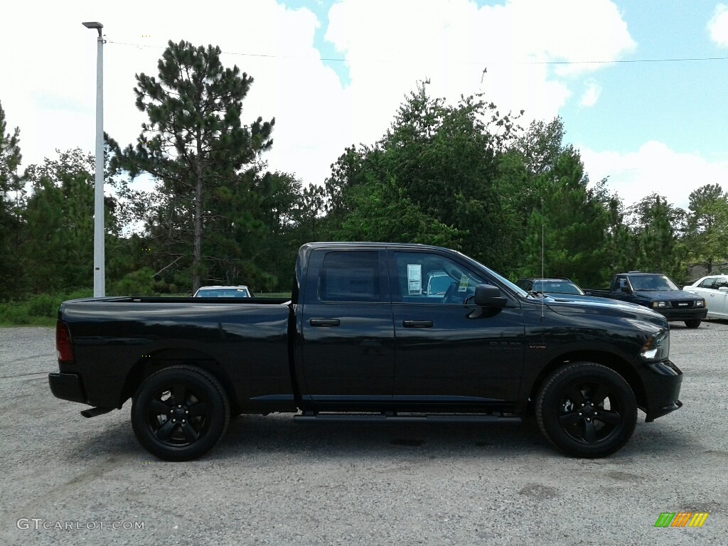 2018 1500 Express Quad Cab - Brilliant Black Crystal Pearl / Black/Diesel Gray photo #6