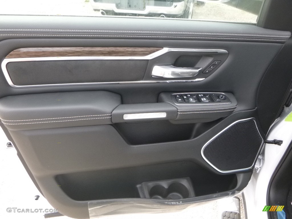 2019 Ram 1500 Laramie Quad Cab 4x4 Black Door Panel Photo #127618285