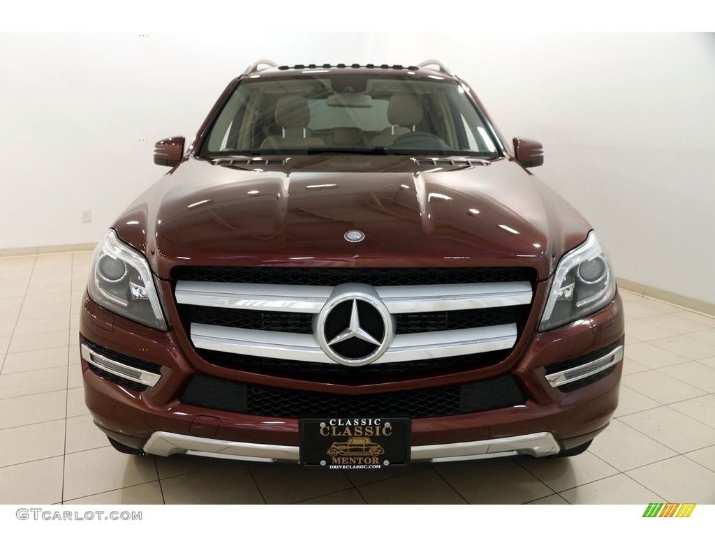 2014 GL 350 BlueTEC 4Matic - Cinnabar Red Metallic / Almond Beige photo #2