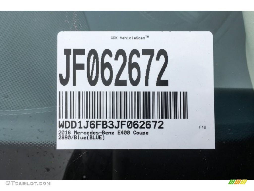 2018 E 400 Coupe - Lunar Blue Metallic / Macchiato Beige/Yacht Blue photo #11