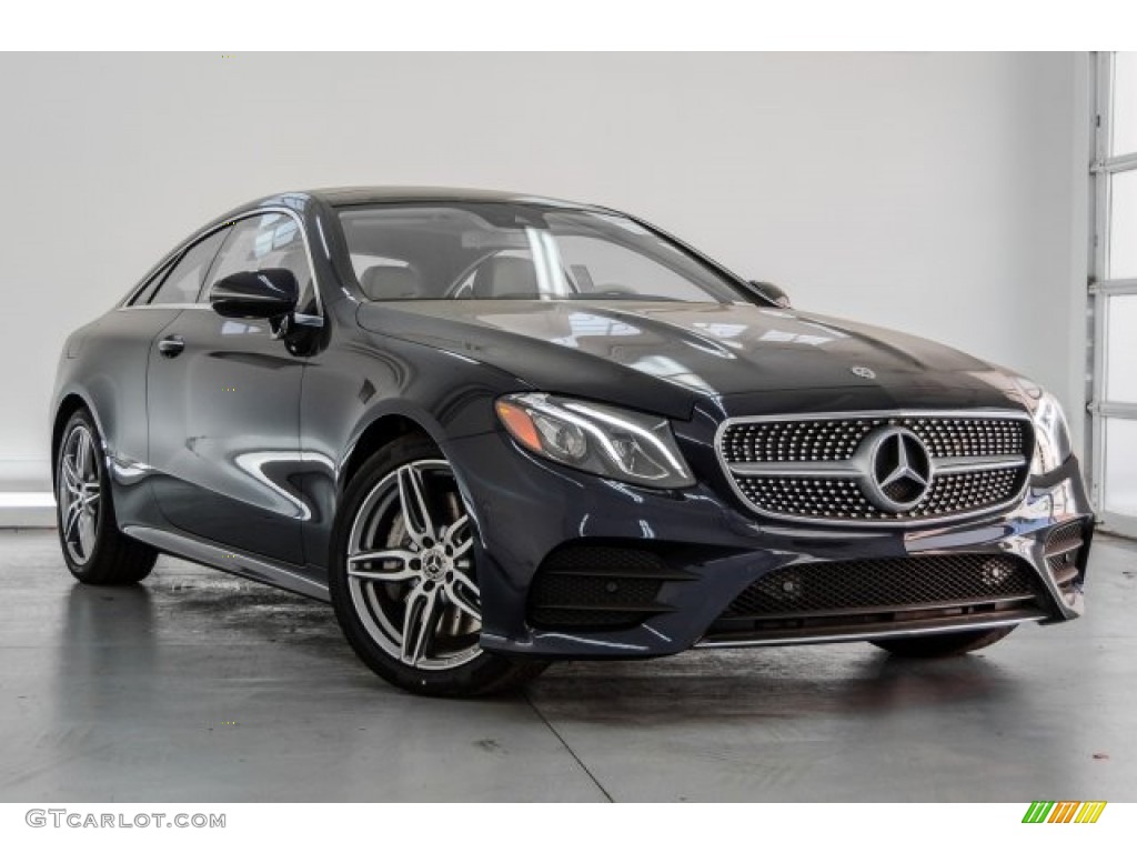 2018 E 400 Coupe - Lunar Blue Metallic / Macchiato Beige/Yacht Blue photo #12