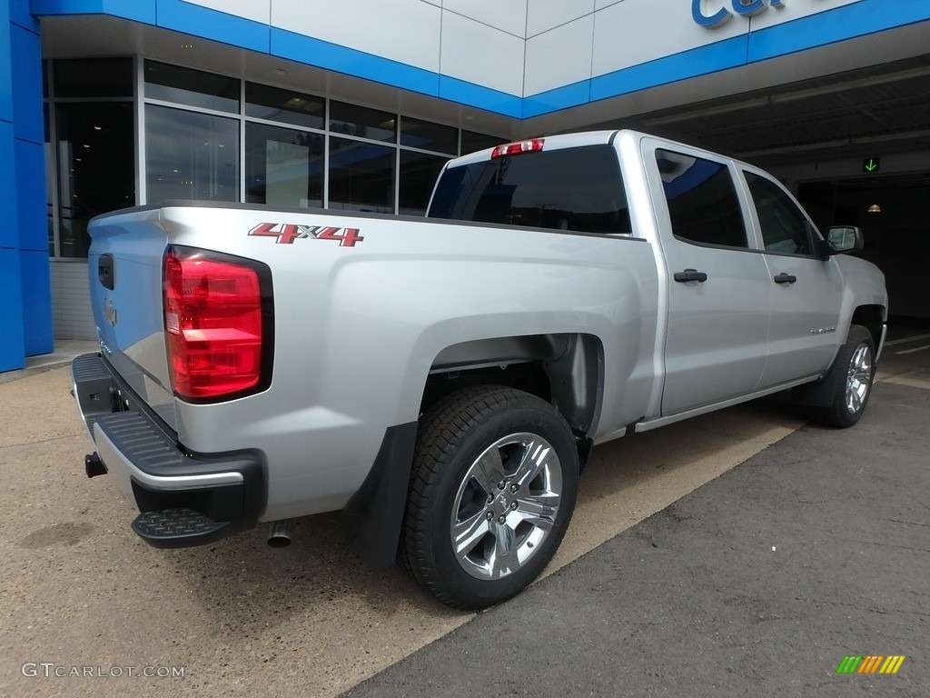 2018 Silverado 1500 Custom Crew Cab 4x4 - Silver Ice Metallic / Dark Ash/Jet Black photo #3