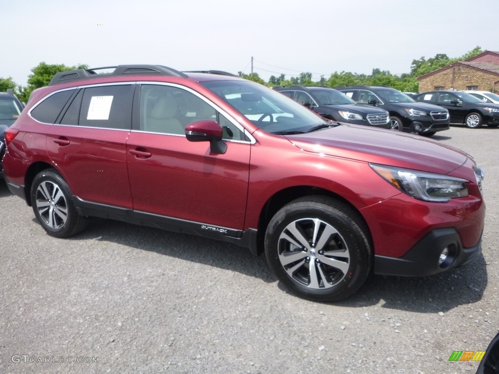 2018 Outback 2.5i Limited - Crimson Red Pearl / Ivory photo #1