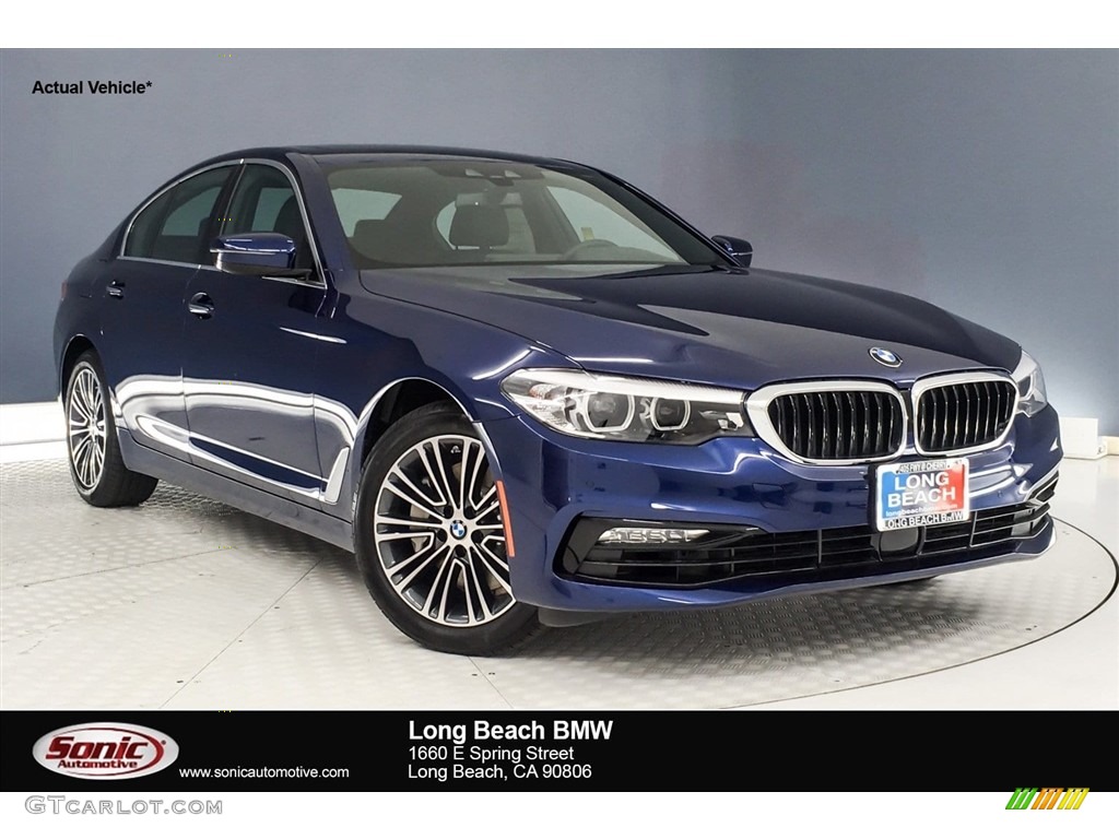 2018 5 Series 540i Sedan - Mediterranean Blue Metallic / Black photo #1