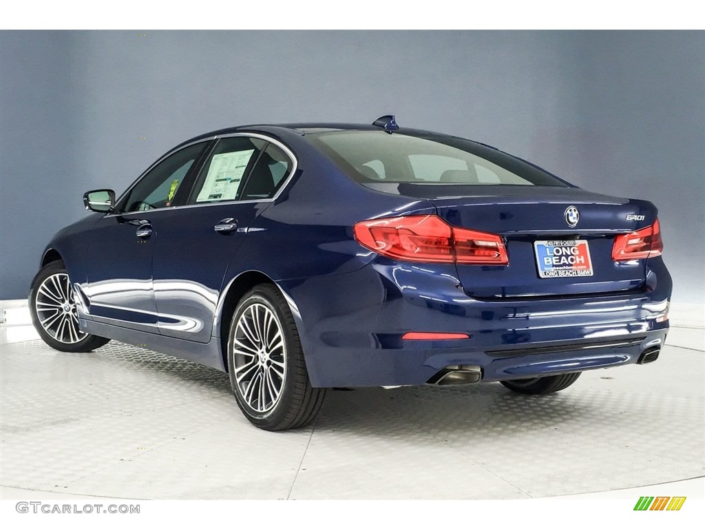 2018 5 Series 540i Sedan - Mediterranean Blue Metallic / Black photo #3