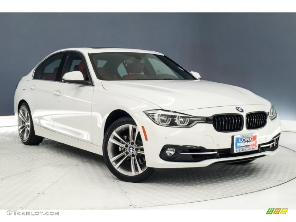 2018 3 Series 330i Sedan - Alpine White / Coral Red photo #12