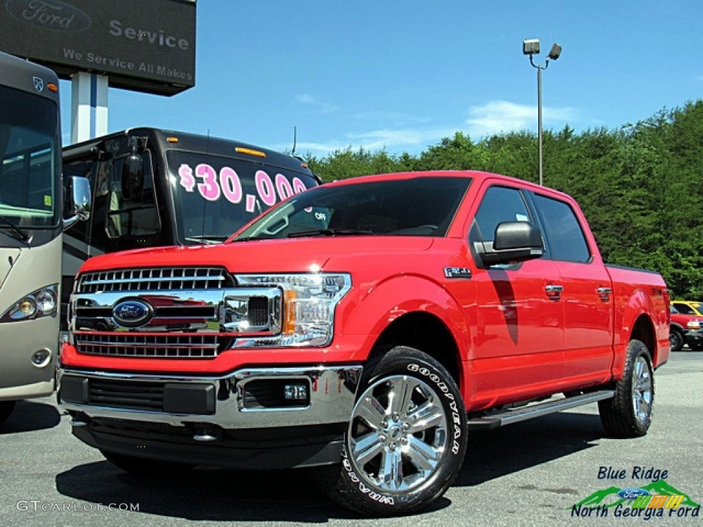 2018 F150 XLT SuperCrew 4x4 - Race Red / Earth Gray photo #1