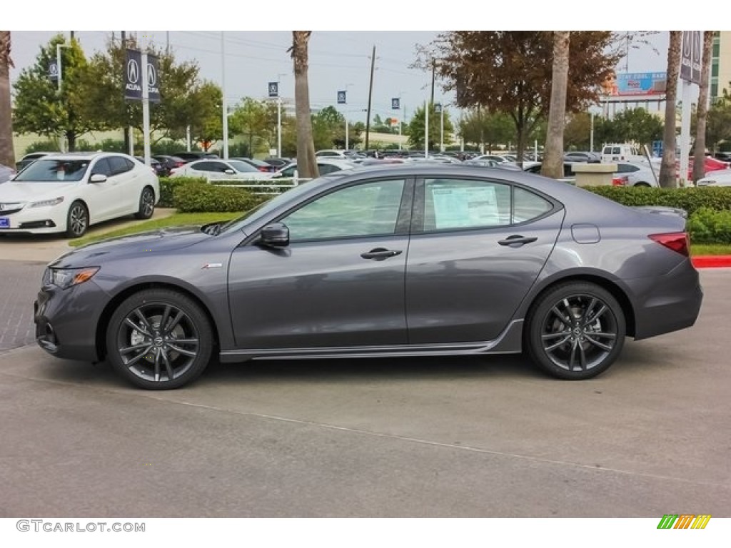 Modern Steel Metallic 2019 Acura TLX V6 A-Spec Sedan Exterior Photo #127632802