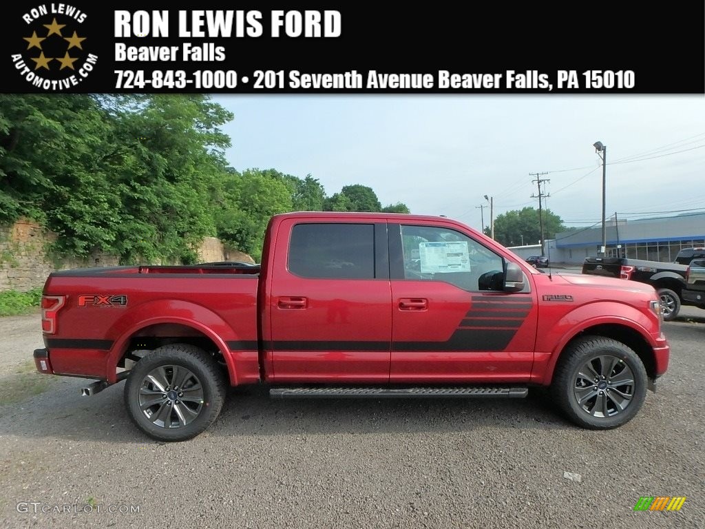 2018 F150 XLT SuperCrew 4x4 - Ruby Red / Special Edition Black/Red photo #1