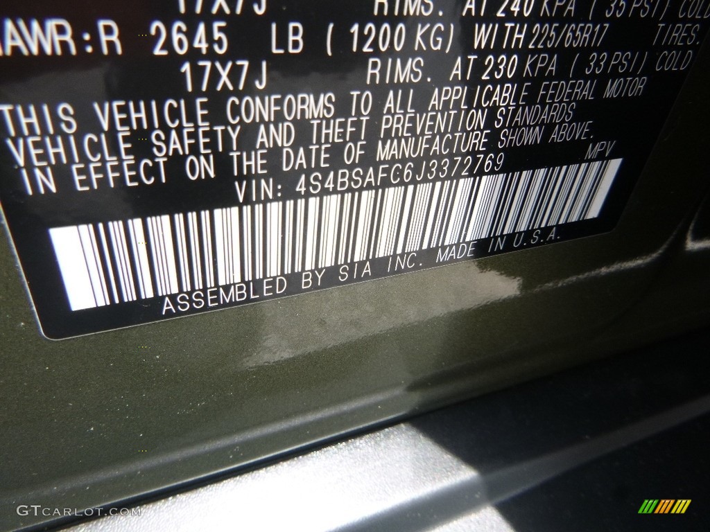 2018 Outback 2.5i Premium - Wilderness Green Metallic / Ivory photo #15