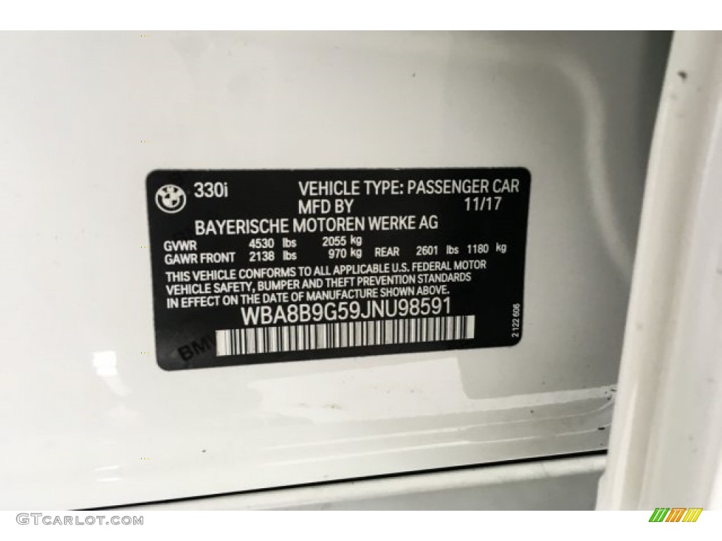 2018 3 Series 330i Sedan - Alpine White / Venetian Beige photo #22