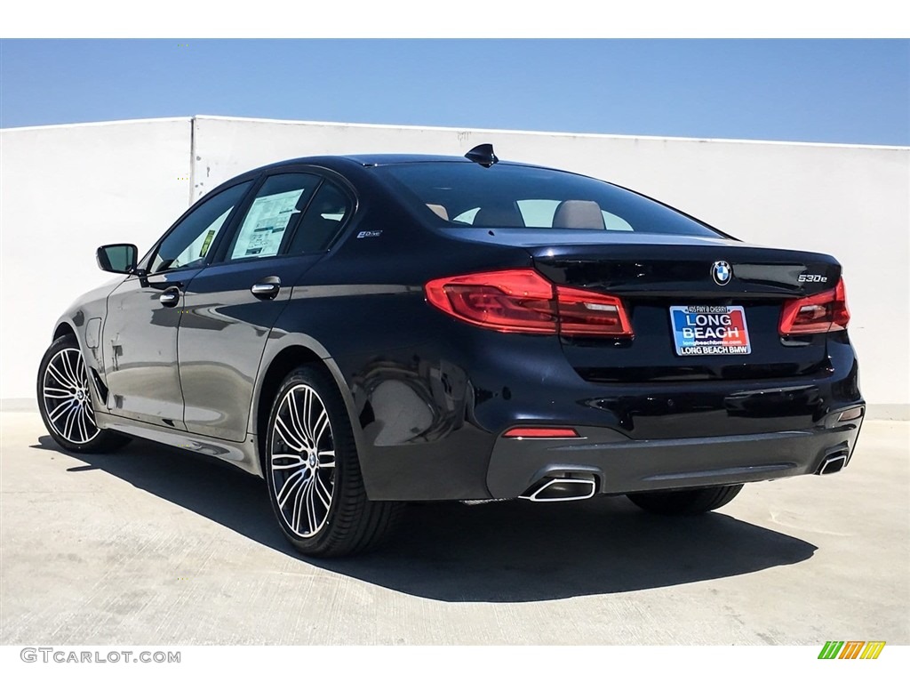 2018 5 Series 530e iPerfomance Sedan - Carbon Black Metallic / Cognac photo #3