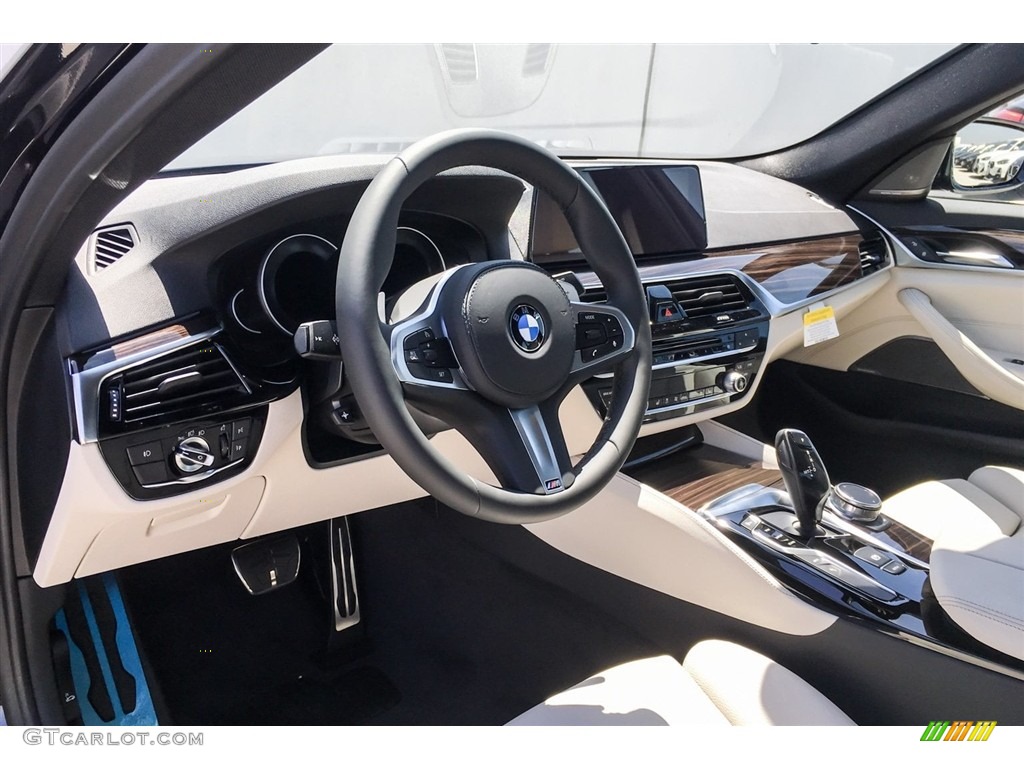 2018 5 Series 530e iPerfomance Sedan - Carbon Black Metallic / Canberra Beige/Black photo #5