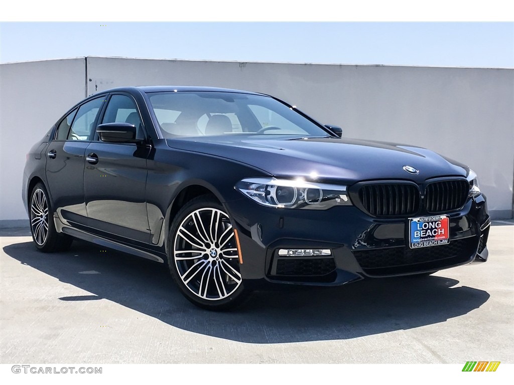2018 5 Series 530e iPerfomance Sedan - Carbon Black Metallic / Canberra Beige/Black photo #12