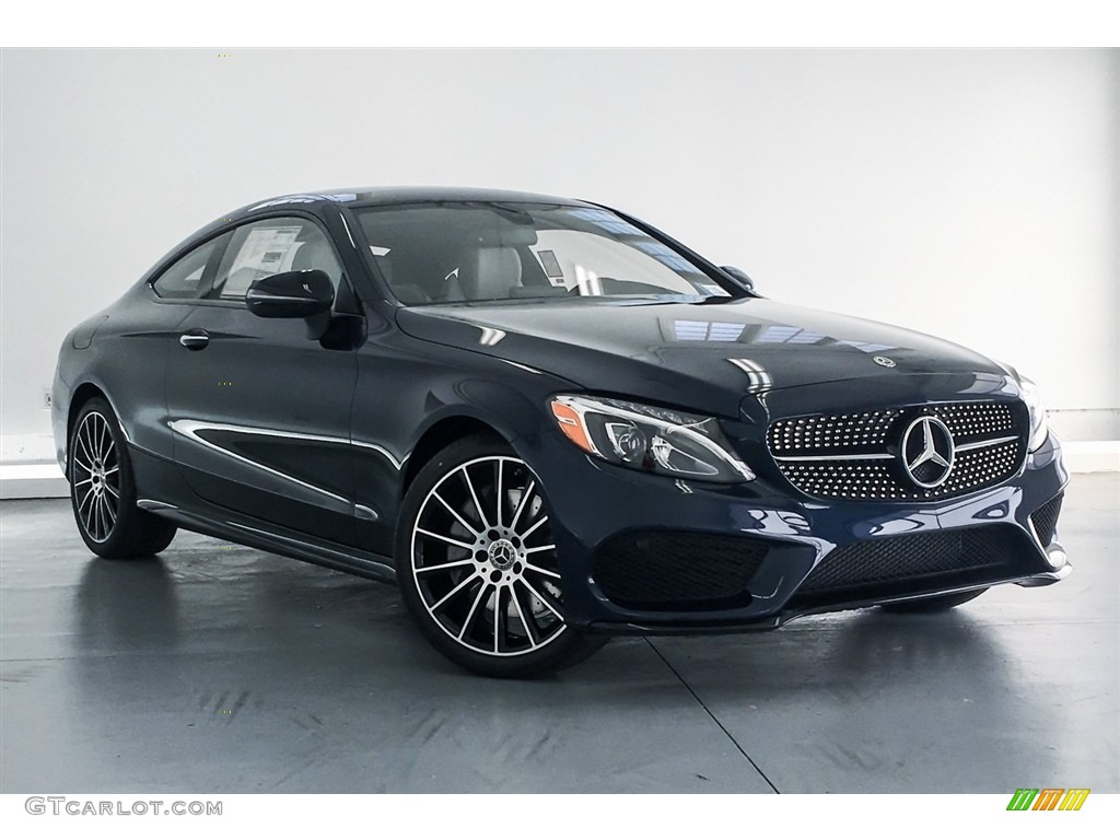 2018 C 300 Coupe - Lunar Blue Metallic / Crystal Grey/Black photo #12