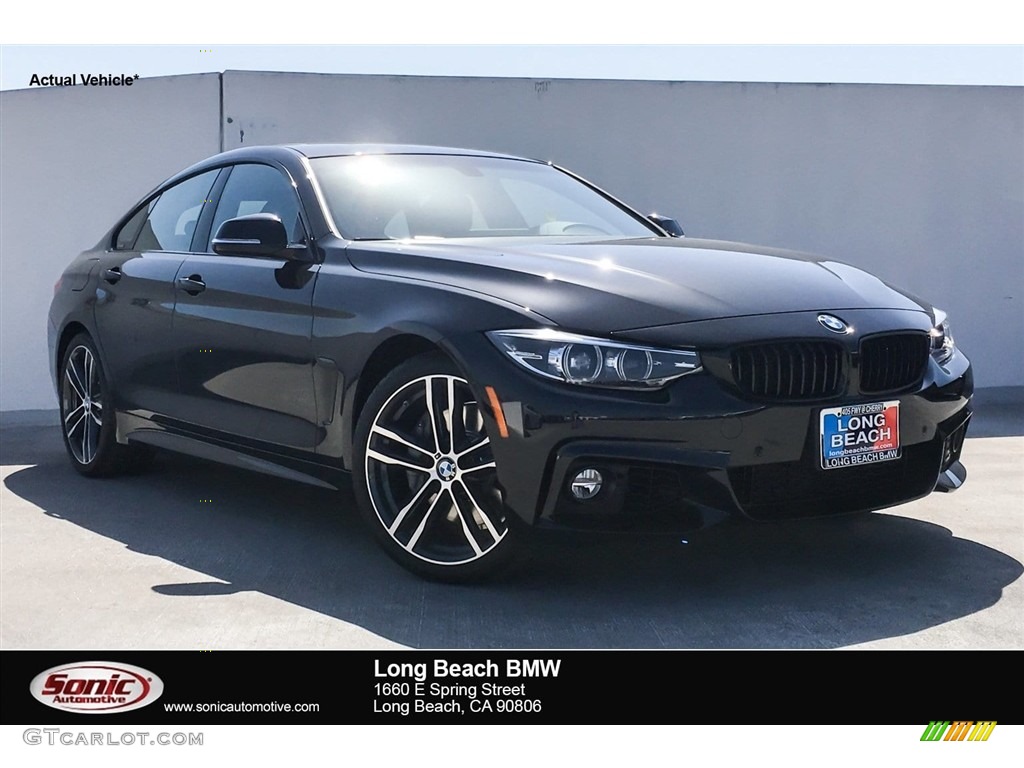 2019 4 Series 440i Gran Coupe - Black Sapphire Metallic / Black photo #1