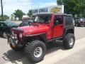 2000 Flame Red Jeep Wrangler Sport 4x4  photo #1