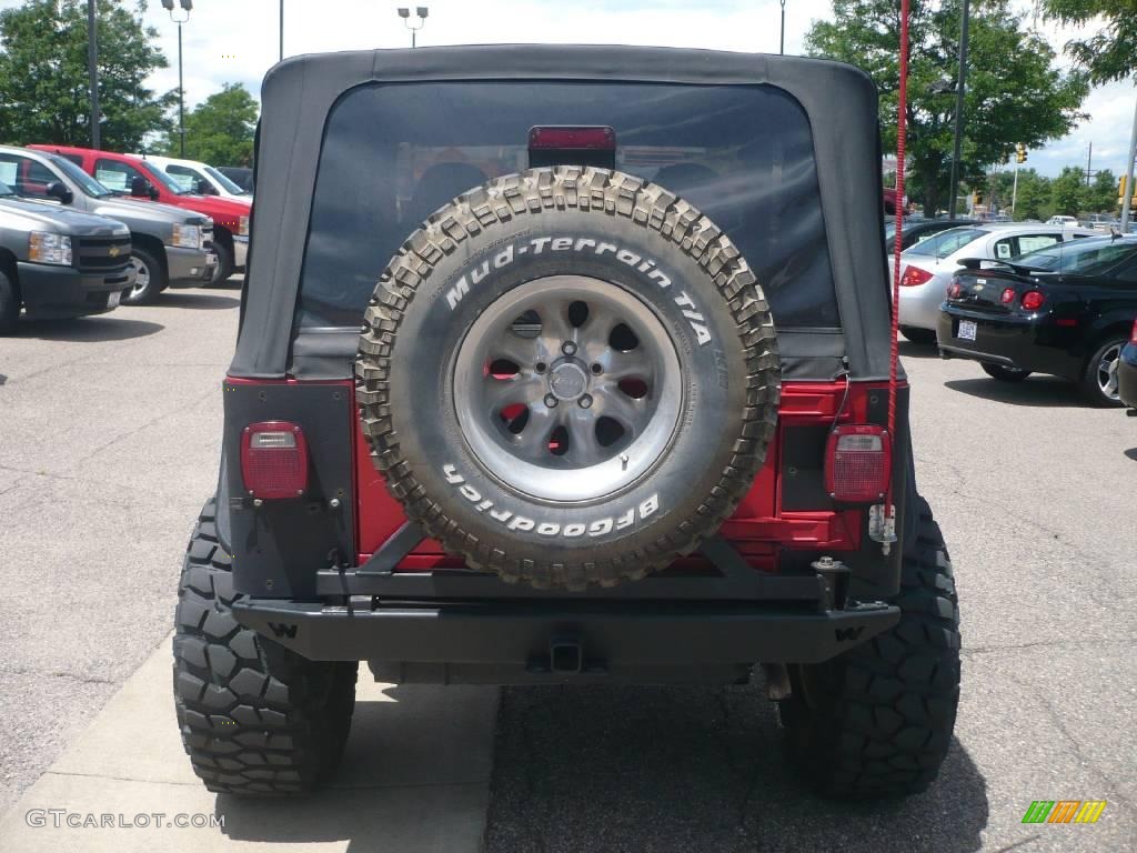2000 Wrangler Sport 4x4 - Flame Red / Agate photo #5