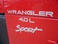 2000 Flame Red Jeep Wrangler Sport 4x4  photo #12