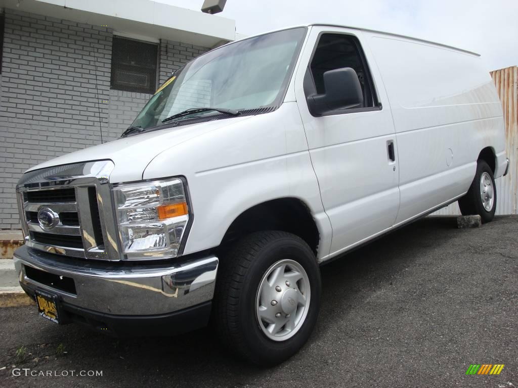 2008 E Series Van E150 Cargo - Oxford White / Medium Flint photo #1