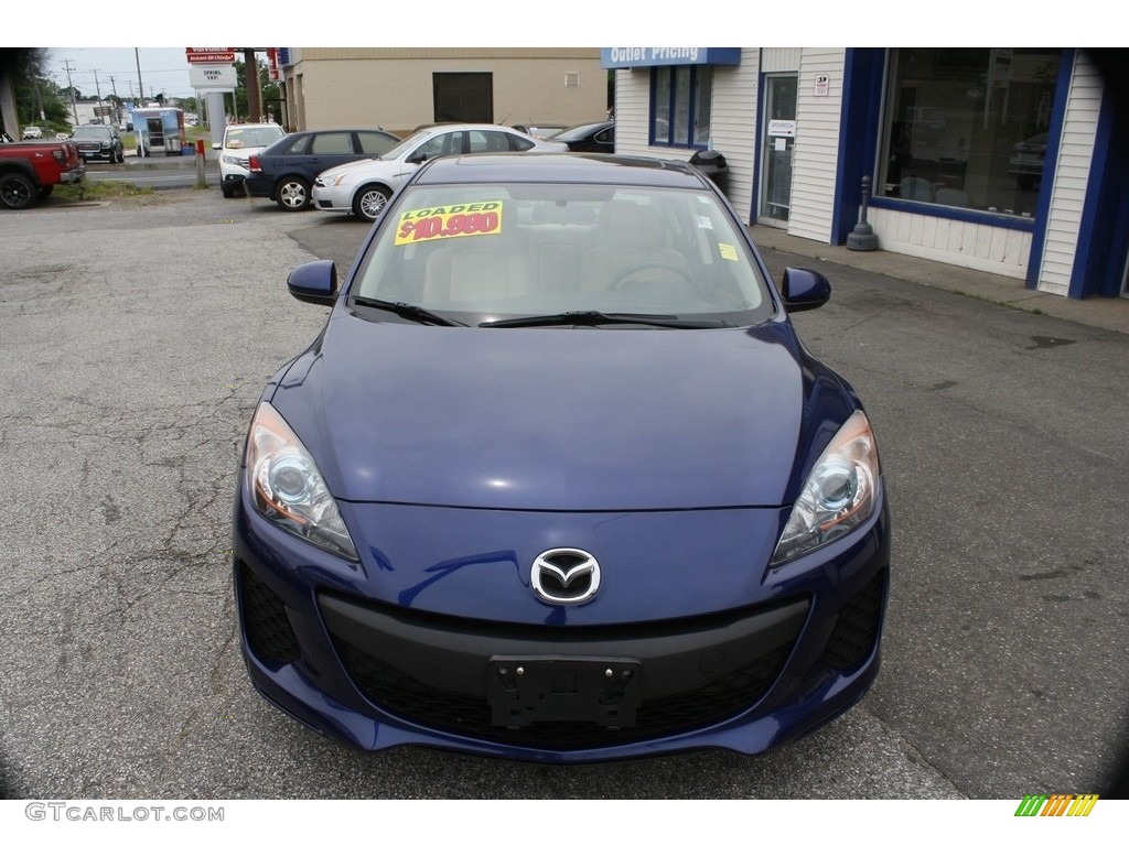 2012 MAZDA3 i Grand Touring 4 Door - Sky Blue Mica / Dune Beige photo #2