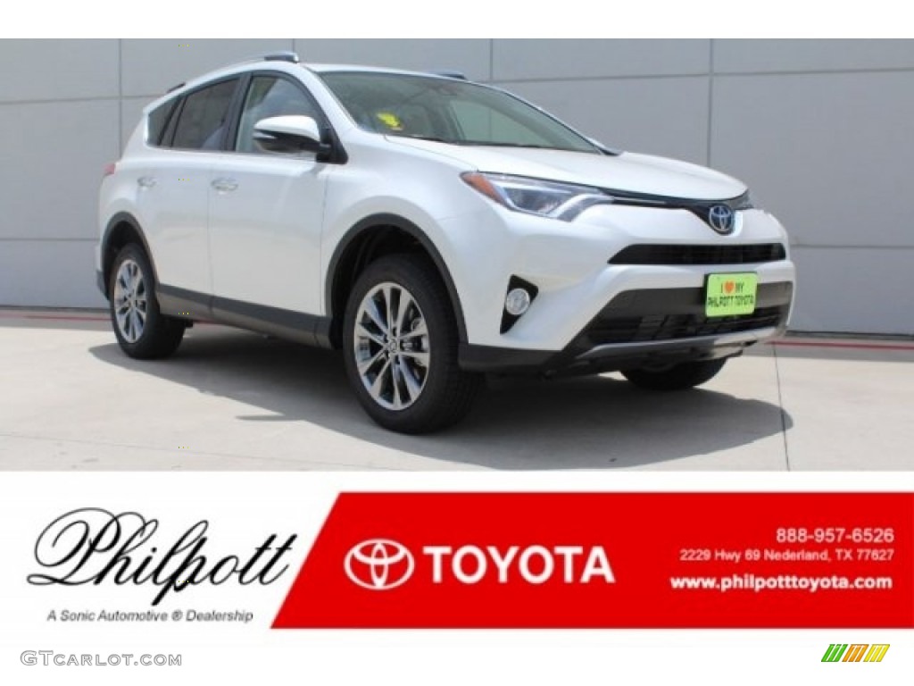 2018 RAV4 Limited - Blizzard White Pearl / Nutmeg photo #1