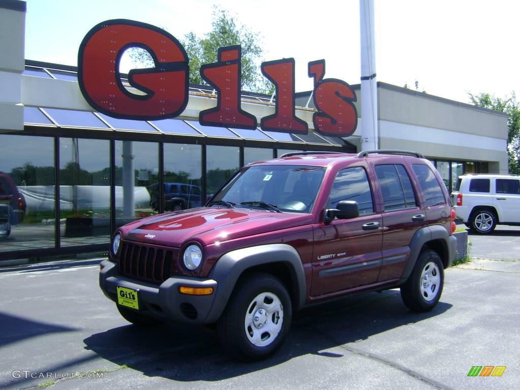 2003 Liberty Sport 4x4 - Dark Garnet Red Pearl / Dark Slate Gray photo #1