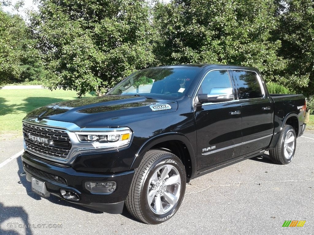 2019 1500 Limited Crew Cab 4x4 - Diamond Black Crystal Pearl / Black photo #2