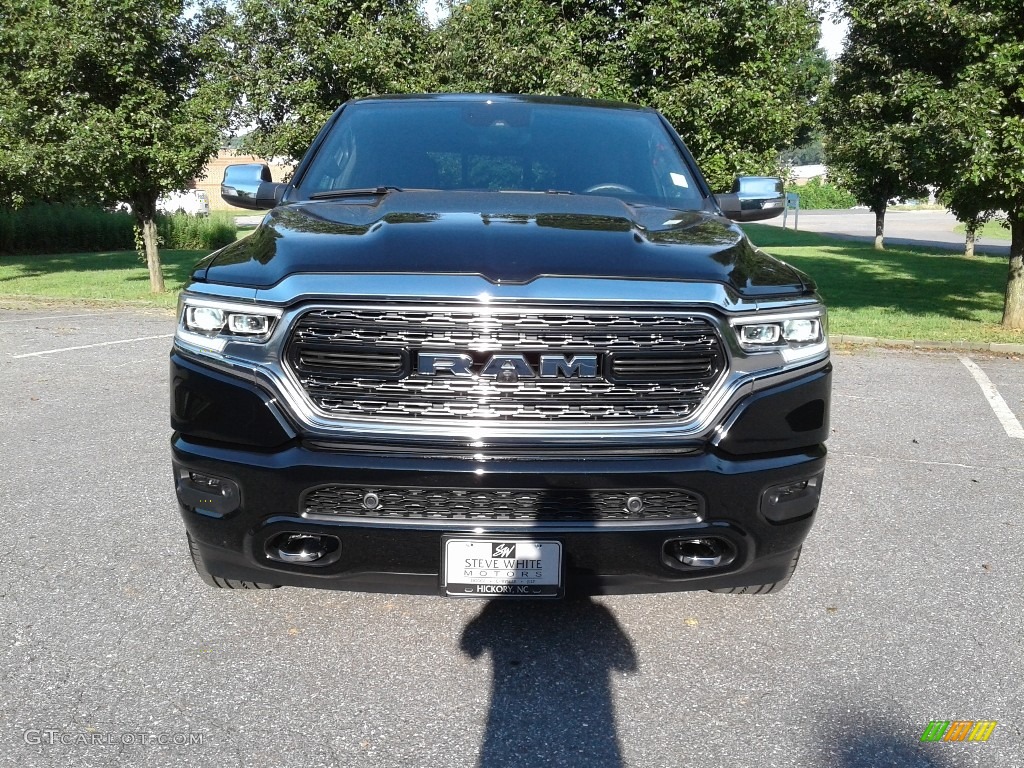 2019 1500 Limited Crew Cab 4x4 - Diamond Black Crystal Pearl / Black photo #3