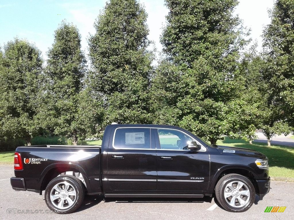2019 1500 Limited Crew Cab 4x4 - Diamond Black Crystal Pearl / Black photo #5