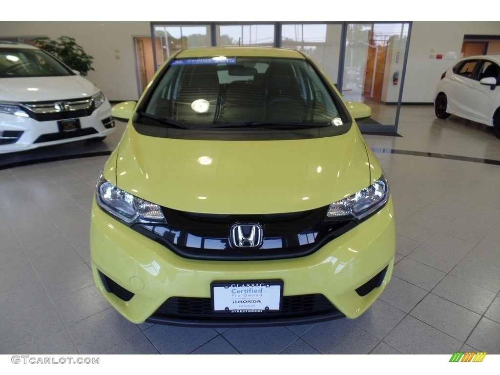 2015 Fit LX - Mystic Yellow Pearl / Black photo #2