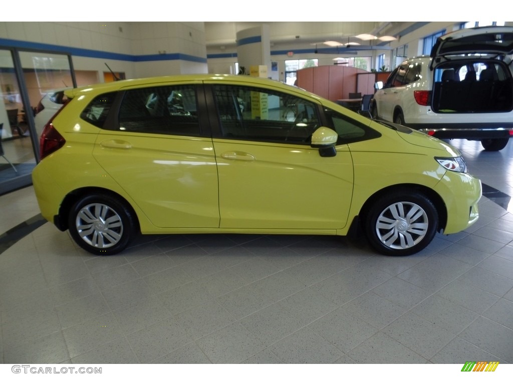 2015 Fit LX - Mystic Yellow Pearl / Black photo #4