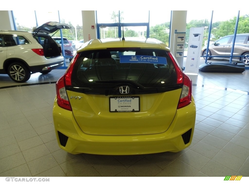 2015 Fit LX - Mystic Yellow Pearl / Black photo #7