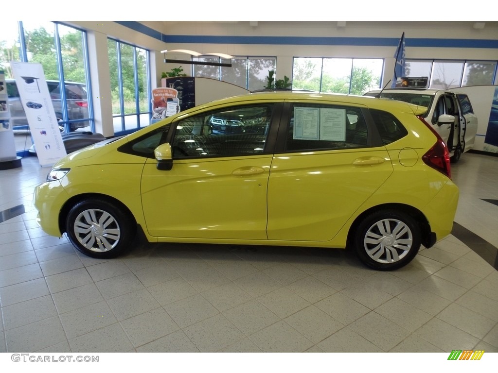 2015 Fit LX - Mystic Yellow Pearl / Black photo #9