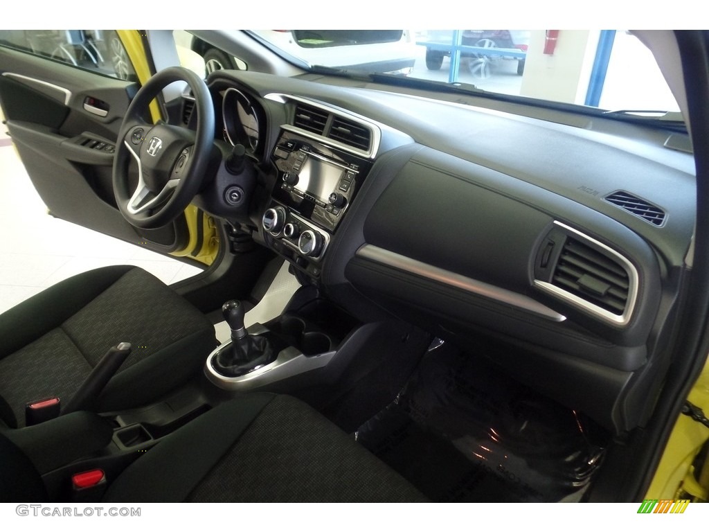 2015 Fit LX - Mystic Yellow Pearl / Black photo #14
