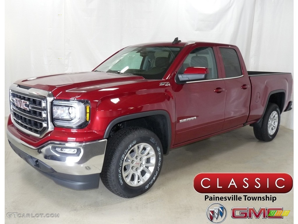 2018 Sierra 1500 SLE Double Cab 4WD - Red Quartz Tintcoat / Jet Black photo #1