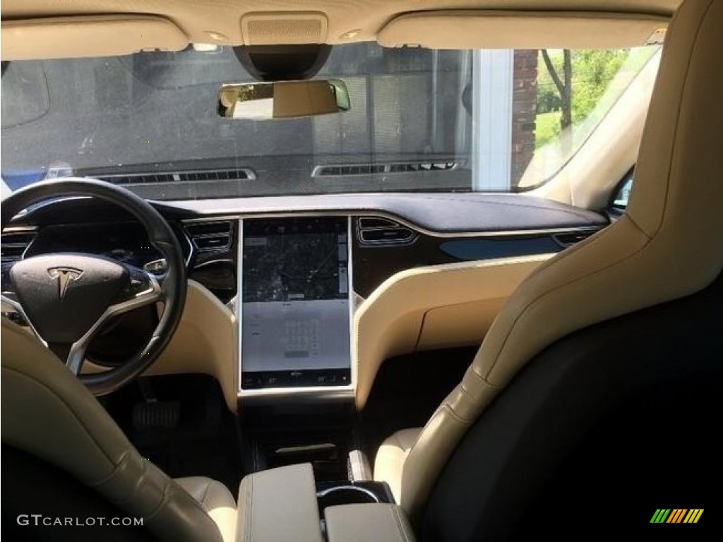 2015 Model S 70D - Titanium Metallic / Tan photo #2