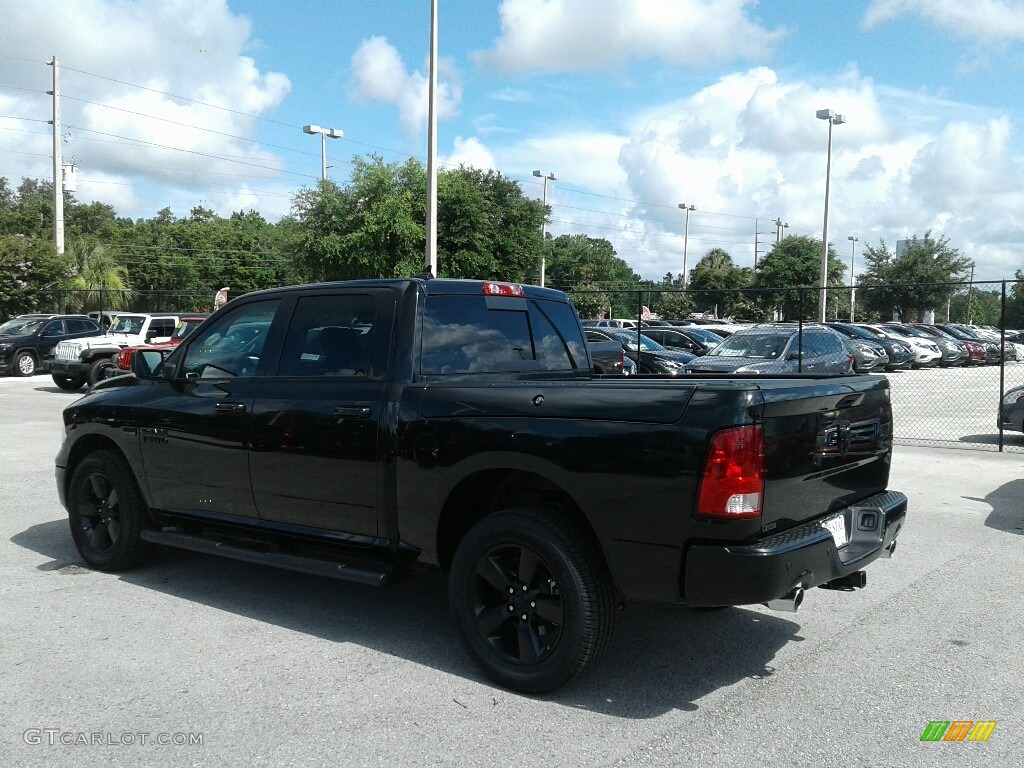 2018 1500 Big Horn Crew Cab 4x4 - Brilliant Black Crystal Pearl / Black/Diesel Gray photo #3