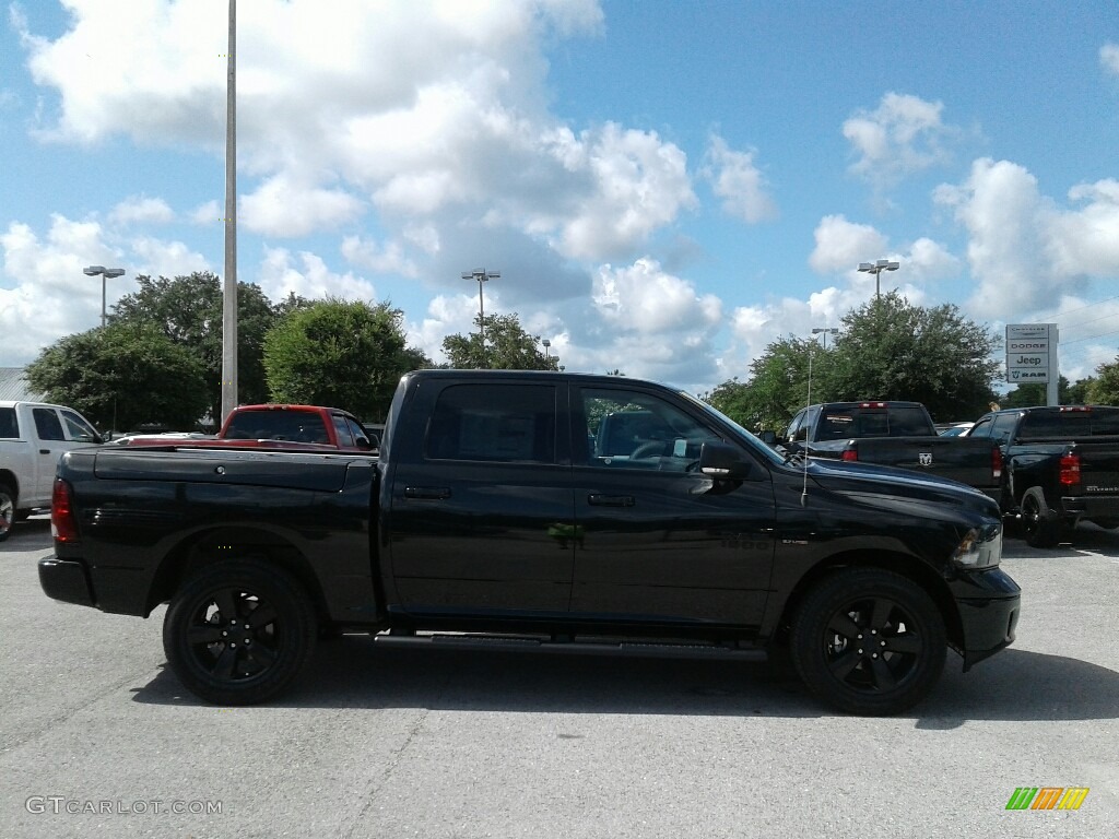 2018 1500 Big Horn Crew Cab 4x4 - Brilliant Black Crystal Pearl / Black/Diesel Gray photo #6
