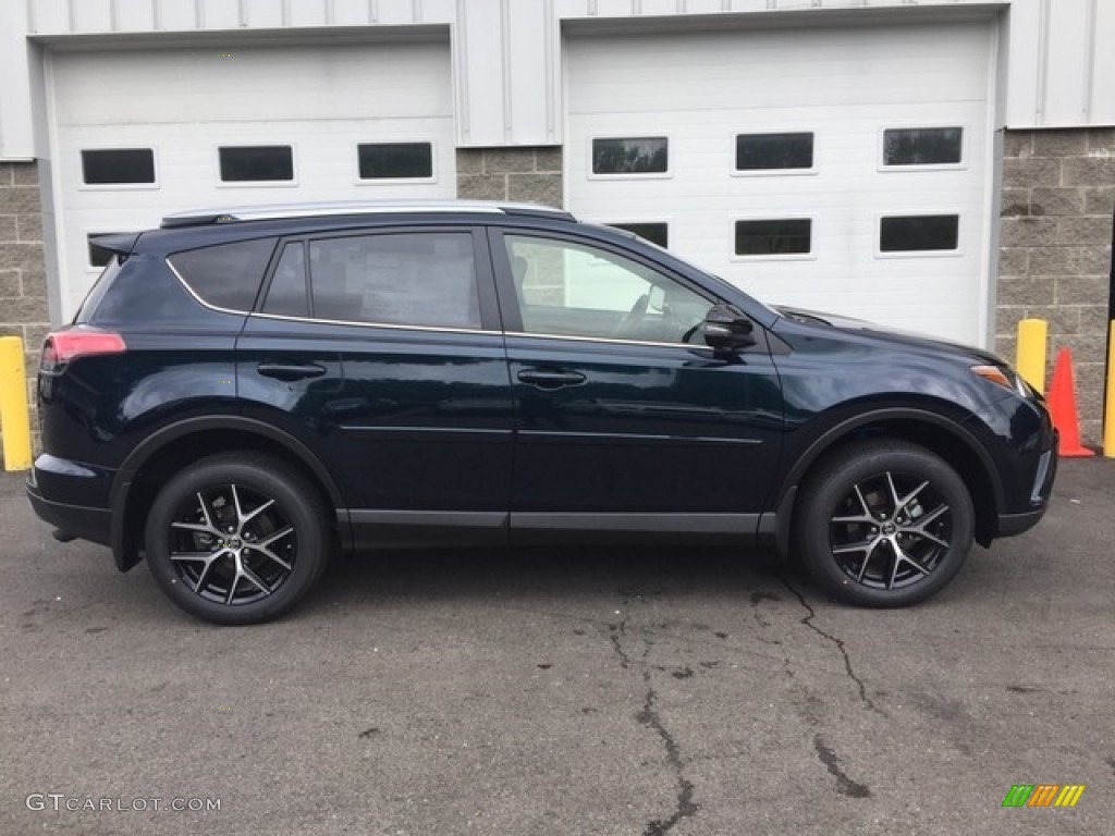 2018 RAV4 SE AWD - Galactic Aqua Mica / Black photo #2